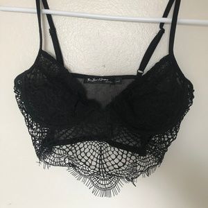 For Love and Lemons black lace bra, Size L
